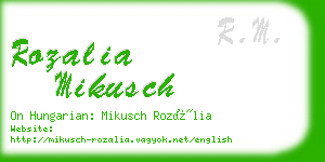 rozalia mikusch business card